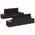 VidaXL - Garten-sofa-set poly-rattan, One Size, Schwarz