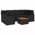 VidaXL - Modulares sofa poly-rattan, One Size, Schwarz