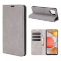 Galaxy A42 - Seidige Stand Flip Case Hülle grau