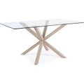 mutoni design, Glastisch May Beine natur rechteckig 160x90