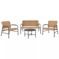 Beliani - Garten Lounge aus PE Rattan Boho OFANTO, One Size, Nude