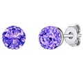 Rafaela Donata, Ohrstecker Sterling Silber Verziert Mit Kristallen Von Swarovski® Lila Damen Silber 5mm