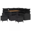 VidaXL - Garten-sofa poly-rattan, One Size, Schwarz