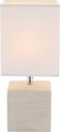 Globo, GLOBO GERI Tischleuchte Keramik beige, Textil weiß, Kabel 1,2 m, Schalter, LxBxH:130x1