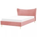 Bett mit Lattenrost aus Samtstoff Modern CHALEIX Bett mit Lattenrost aus Samtstoff Modern CHALEIX