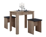 MID.YOU Tischgruppe in holzwerkstoff sonoma eiche , Esal L , 80x75 cm , melaminharzbeschichtet,Nachbildung , 000657017602