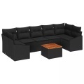 VidaXL - Garten-sofa poly-rattan, One Size, Schwarz