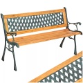 Gartenbank Tamara 2-Sitzer aus Holz und Gusseisen 128x51x73cm Gartenbank Tamara 2-Sitzer aus Holz und Gusseisen 128x51x73cm