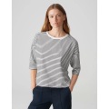 OPUS, OPUS - Streifenshirt Seifen preppy gerader Schnitt, für Damen, Blau, Größe S