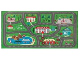 Beliani Kinderteppich grün Stadt-Motiv 80 x 150 cm TUTAK