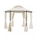 Beliani Pavillon Stahl beige ? 350 cm Portel