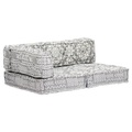 Palettensofa-Auflage Grau Stoff Patchwork