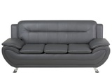 Beliani, 3 Sitzer Sofa aus Kunstleder Modern LEIRA 3 Sitzer Sofa aus Kunstleder Modern LEIRA
