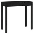 vidaXL Konsolentisch Schwarz 80x40x75 cm Massivholz Kiefer