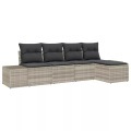 VidaXL - Garten-sofa poly-rattan, One Size, Grau