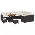 VidaXL - Garten-sofa poly-rattan, One Size, Schwarz