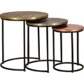 mutoni inspiration, Beistelltisch Messing Bronze Kupfer rund (3er-Satz)