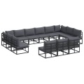 VidaXL - Outdoor-sofa aluminium, One Size, Schwarz