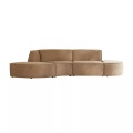 Tikamoon - Modulares 4-Sitzer-Sofa aus camelfarbenem Stoff Dario, One Size, Beige