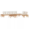VidaXL - Garten-sofa massivholz teak, One Size, Braun