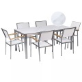 Gartentisch Set aus Sicherheitsglas Modern COSOLETOGROSSETO Gartentisch Set aus Sicherheitsglas Modern COSOLETOGROSSETO