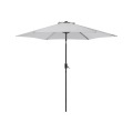 Beliani Sonnenschirm Ø270 cm hellgrau VARESE II