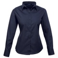 Popeline Bluse Arbeitshemd, Langärmlig Damen Marine 32