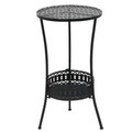 Diverse Hardware, Bistrotisch Vintage-Stil Rund Metall 40 x 70 cm Schwarz