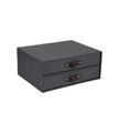 BIRGER Schubladenbox 2 Fächer Schwarz Canvas BIRGER Schubladenbox 2 Fächer Schwarz Canvas