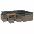 VidaXL - Garten-sofa poly-rattan, One Size, Grau