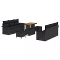 VidaXL - Garten-sofa poly-rattan, One Size, Schwarz