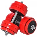 Northio - 2-IN-1 Hantelset 20/30kg verstellbar Stahl PP-Kunststoff Rot+Schwarz, One Size