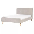 Bett mit Lattenrost aus Polyester Retro RENNES Bett mit Lattenrost aus Polyester Retro RENNES