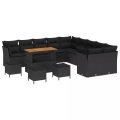 VidaXL - Garten-sofa poly-rattan, One Size, Schwarz