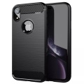 Hülle für Apple iPhone XR TPU Silikon Edelstahl-Karbonfaser Optik