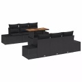 VidaXL - Garten-sofa-set poly-rattan, One Size, Schwarz