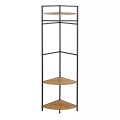 Calicosy, Calicosy - Eck-Kleiderständer-Regal H167 cm LEXIE, One Size, Schwarz