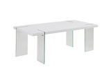 Vente-unique, Esstisch Glas Holz PAVIN Esstisch Glas Holz PAVIN