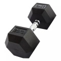 Sechseckige Hantel Aus Gummi | Mehrere Gewichte Unisex Schwarz 25KG