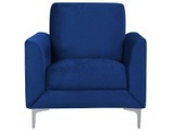 Beliani Sessel Samtstoff marineblau FENES