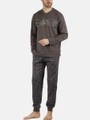 Admas, Pyjama Hausanzug Hose Und Oberteil Velo Antonio Miro Herren Grau XXL