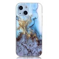 iPhone 14 - Silikon Gummi Case Blue Marble