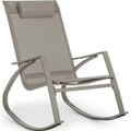 Garten Schaukelstuhl Demid mit Nackenstütze taupe