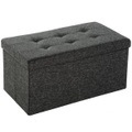 Faltbarer Sitzhocker aus Polyester mit Stauraum 76x38x38cm Faltbarer Sitzhocker aus Polyester mit Stauraum 76x38x38cm