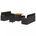 VidaXL - Garten-sofa poly-rattan, One Size, Schwarz