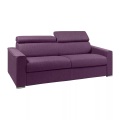LINEA SOFA - Schlafsofa 4-Sitzer - Liegefläche: 160 cm - Matratzenhöhe: 14 cm mit Memory Schaum - Stoff - Violett - VIZIR, One Size