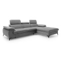 Ecksofa mit Schlaffunktion - Ecke rechts - Samt - Hell - SAMARA von Ecksofa mit Schlaffunktion - Ecke rechts - Samt - Hell - SAMARA von PASCAL MORABITO
