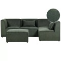 Beliani, Sofa mit Ottomane aus Cord Modern LEMVIG Sofa mit Ottomane aus Cord Modern LEMVIG