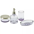 Beliani Badezimmer Set 4-teilig Glas violett TELMA