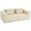 HOMCOM - 3 Sitzer Sofa, One Size, Beige